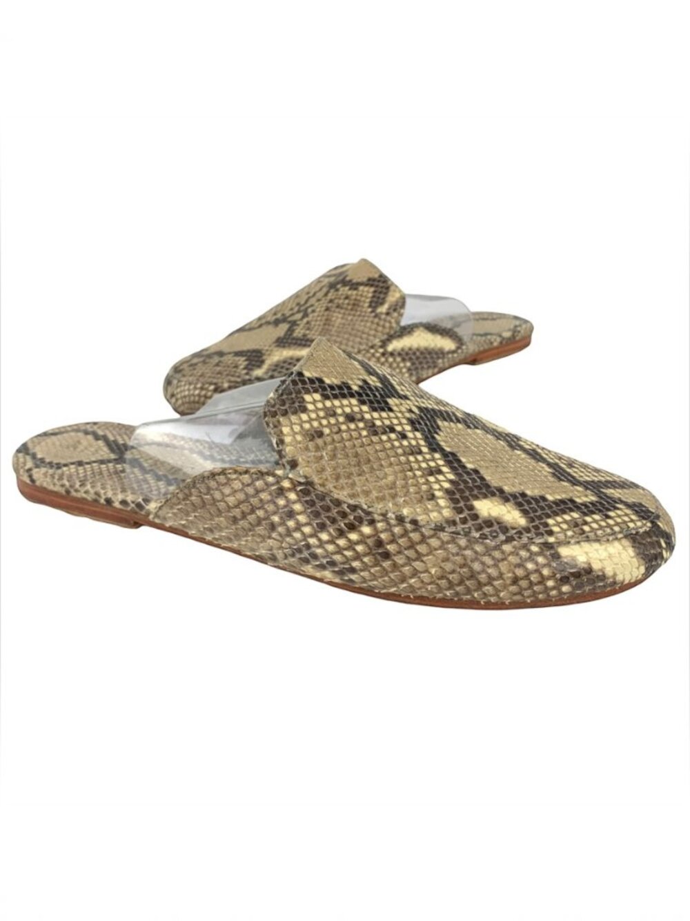 MYSTIQUE Boutique Geniune Lizard Skin Leather Mule Slides
